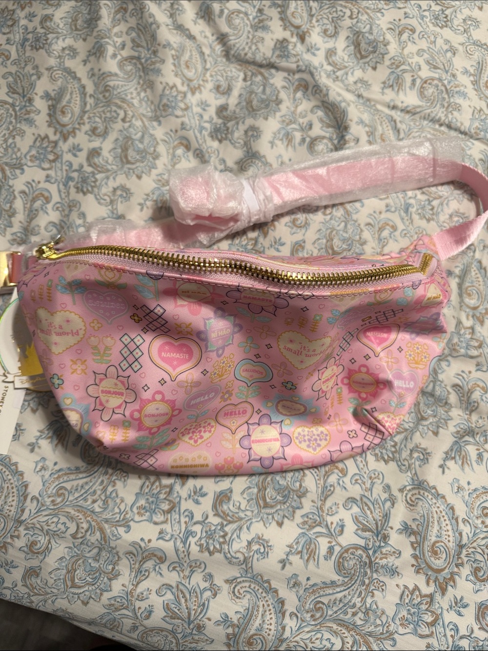 Small World Large Pink Fanny Pack - Picture 7 of 8